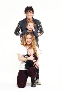 Cass Bird, photographer, director, and stay-at-home dad Ali Bird, director of The Wall Group (with Leo Black Bird, 2 years old, and Mae Black Bird, 3 months old). Together for 6 years.